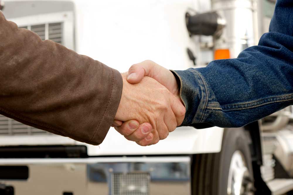 Two men shaking hands