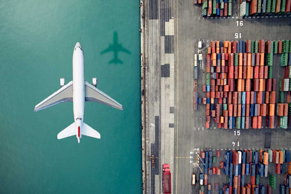 Airfreight that transports goods