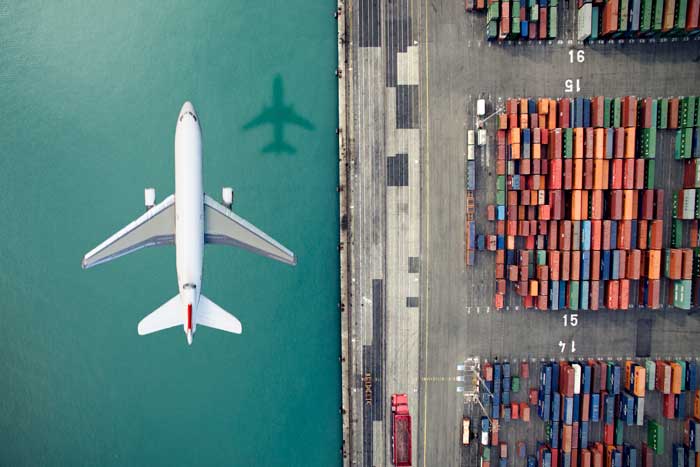 Airfreight that transports goods